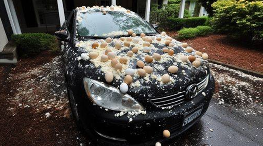 My Neighbor Threw Eggs at My Car Because It Was ‘Blocking the View’ of His Halloween Decorations