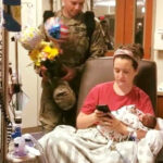 Soldier husband sneaks into hospital to surprise wife visiting preemie twins in NICU