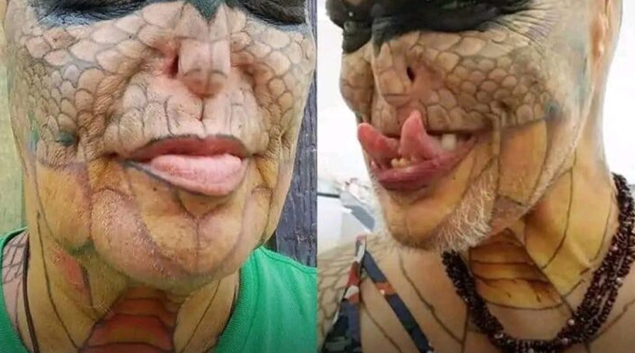 ‘Genderless Reptile’ Shares Unrecognizable Photos from Before Extreme Transformation