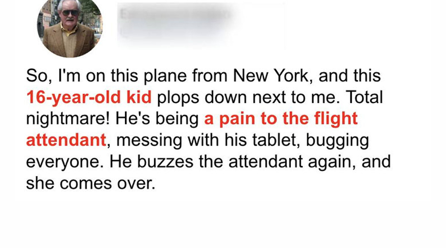 Spoiled Teen Mocks Stewardess Not Knowing His Rich Dad Has Been Watching Him