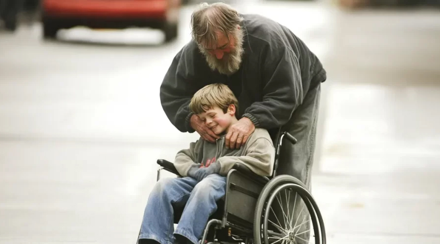 Disabled Homeless Man Gave His Wheelchair to a Poor Boy Who Couldn’t Walk – 5 Years Later, the Boy Found Him to Repay His Kindness