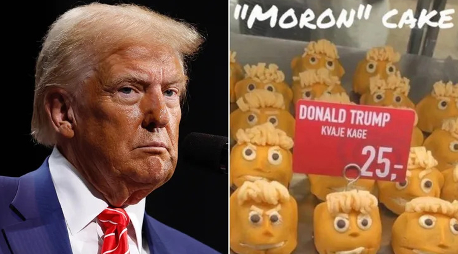 Bakery in Denmark starts selling bright orange Donald Trump ‘moron’ cakes