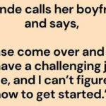 A Blonde Calls Her Boyfriend And Says