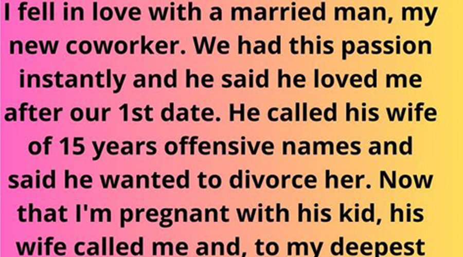 I took a married man away from his family, and now his wife has called me with a bone chilling offer.