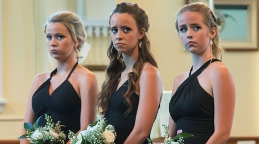 At the last minute, every one of my fiancée’s bridesmaids opted for black – and it went exactly as I had envisioned.