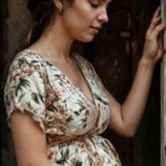In the bitter cold, a barefoot pregnant woman was knocking on the door.