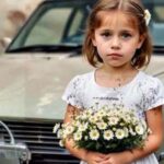 A Little Girl Approached The Wedding Procession