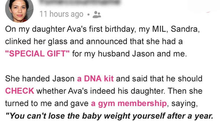 My MIL Publicly Gifted My Husband a DNA Test on My Daughter’s First Birthday – You Won’t Believe What Happened Next!