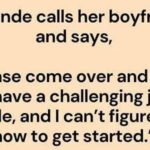 A Blonde Calls Her Boyfriend And Says