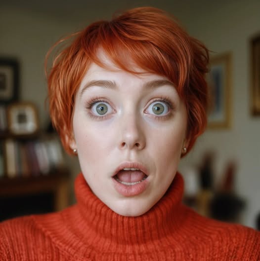 She forgot to tell her husband that she was coming home. When she entered the apartment, she almost fainted from what she saw.