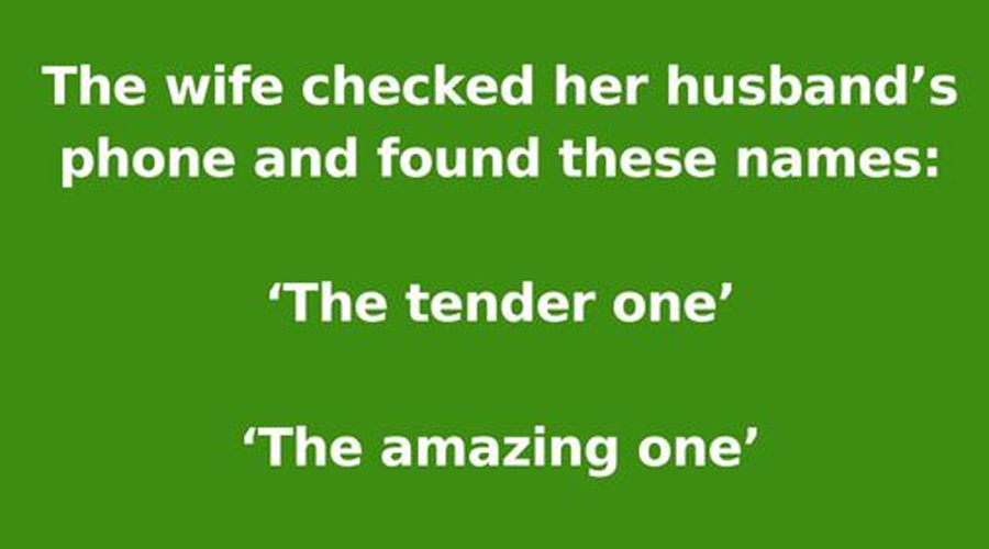 The wife checked her husband’s phone and found…: