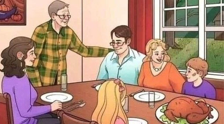 BRAIN TEASER: CAN YOU SPOT THE INACCURACY IN THIS FAMILY’S DINING ROOM SHOT IN UNDER 15 SECONDS?
