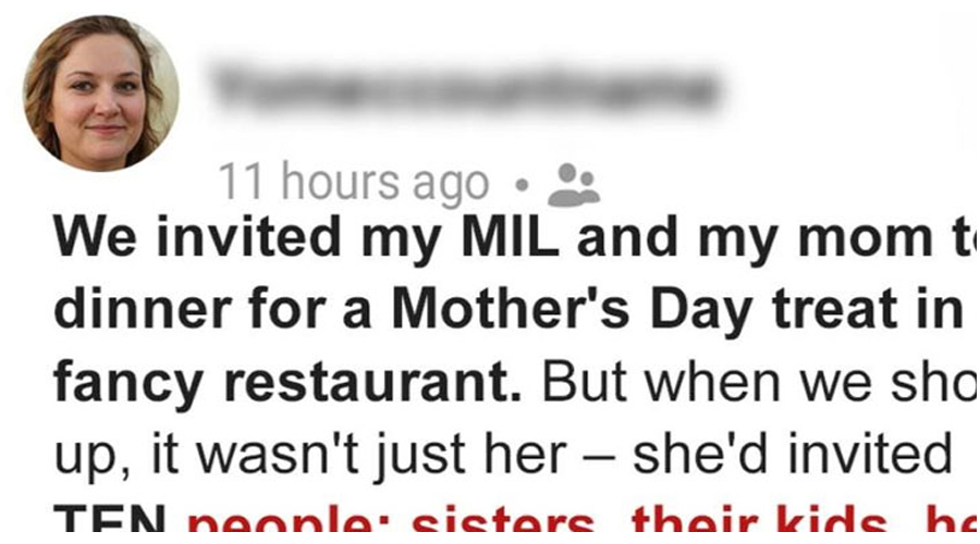 I Took My MIL Out for Mother’s Day She Turned It into a Family Banquet and…