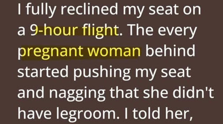 I bought my seat, so I have the right to lean it back if I want.
