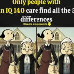 Only smart people can find all the 5 differnces