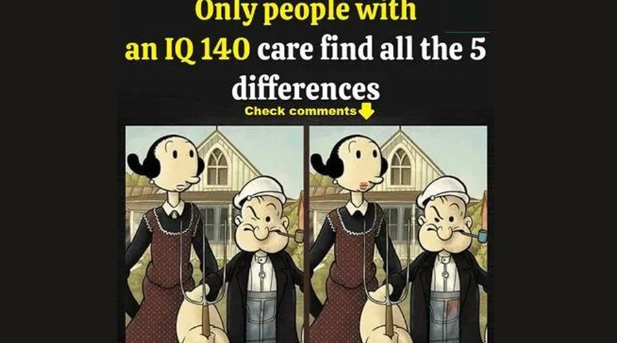 Only smart people can find all the 5 differnces