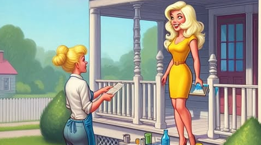 A blonde, looking to make some extra cash