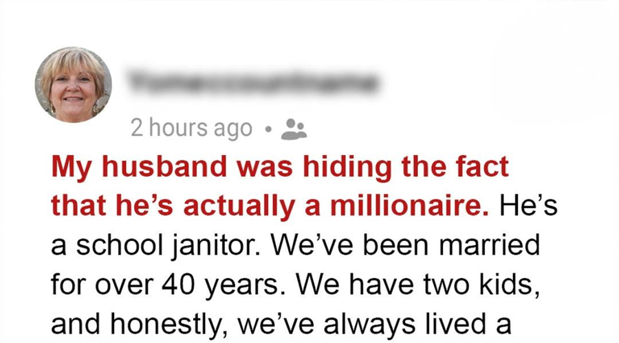 I Found Out My Husband, a School Janitor Secretly Owns a Multi-Million Dollar Fortune