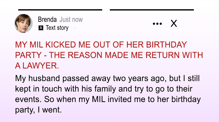 My MIL Kicked Me Out of Her Birthday Party — The Reason Made Me Return with a Lawyer