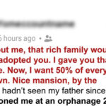 I Was Adopted 25 Years Ago Last Month My Bio Father Knocked on My Door Demanding…