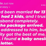 I Trusted My Husband of 13 Years Completely—Then One Day, the World Tilted Around Me When a Package with a Baby Onesie and a Letter Arrived