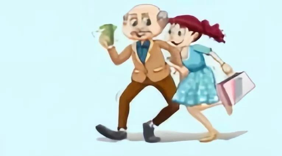 A 90 year-old man marries a beautiful 25 year-old woman..