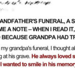 At My Grandfather’s Funeral, a Stranger Handed Me a Note – When I Read It, I Laughed Because Grandpa Had Tricked Us