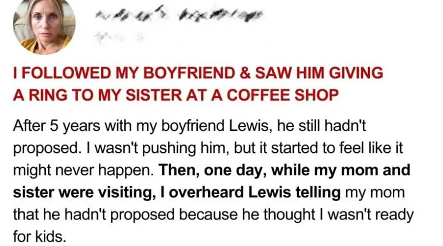 Woman Notices Boyfriend Disappearing with Her Sister after Work and Follows Them One Day