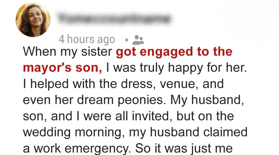 At My Sister’s Wedding, My Son Grabbed My Hand and Whispered, ‘Mom… We Need to