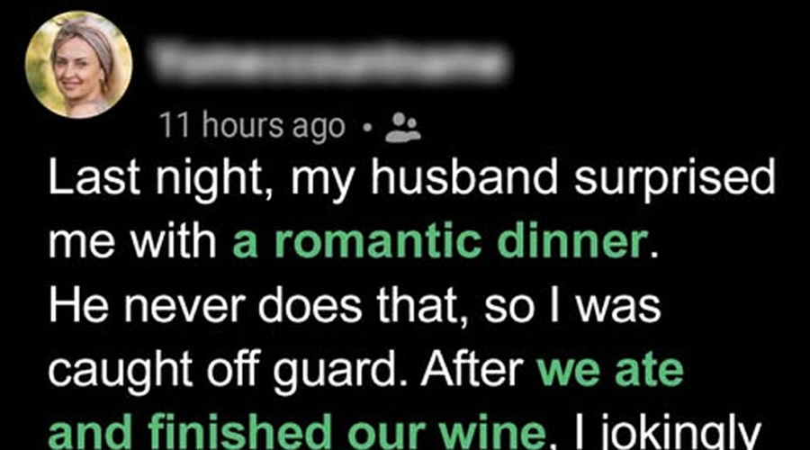 My Husband Unexpectedly Surprised Me with a Romantic Dinner, but There Was a Terrible Reason behind It