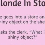 Blonde in store