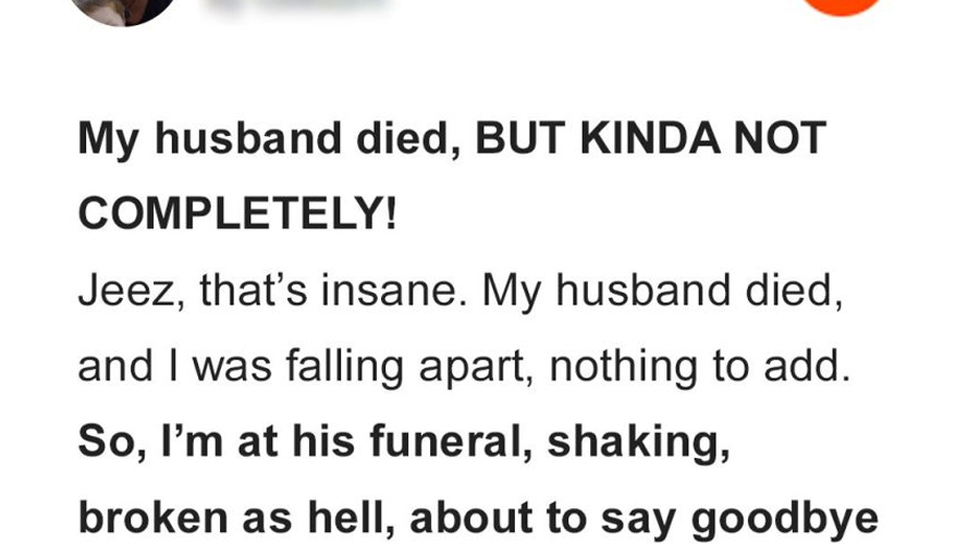 At Her Husband’s Funeral, Woman Leans to Kiss Him for the Last Time and Sees Him Blinking — Story of the Day