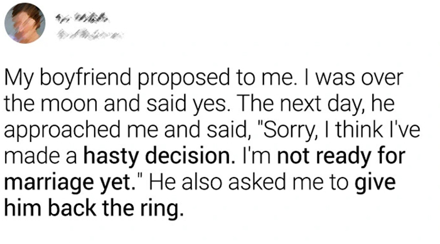 My Boyfriend Proposed Me But Next Day Something Unexpected Happened