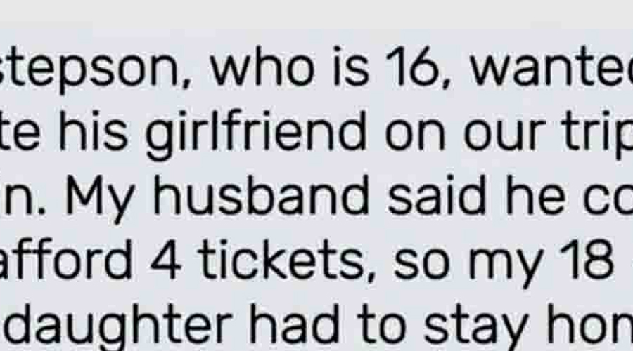 My stepson, 16, wants to invite his girlfriend