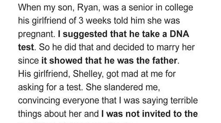 I Had My Son Do a DNA Test Which Confirmed Paternity, but Then His Fiancée’s Mother Called and Left Me Totally Shocked
