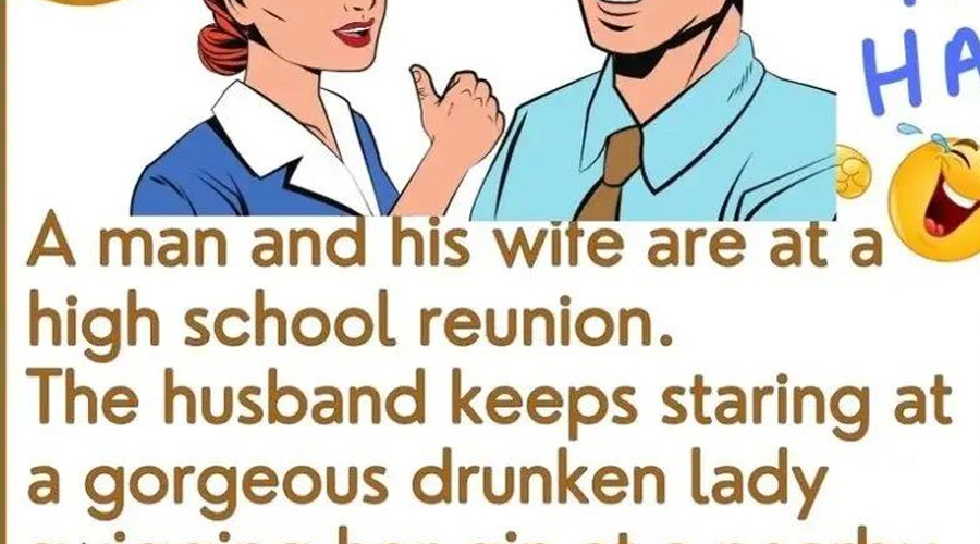 A Man and His Wife Are At a High School Reunion