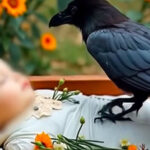 During the funeral, a raven landed on the little girl’s coffin And in that very moment, everyone present FELL SILENT…