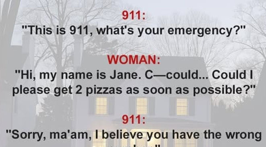 ‘I Need 2 Pizzas’ 911 Gets Call from Scared Woman, Operator Realizes She’s in Trouble