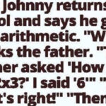 Little Johnny returns from school and says he got an F in arithmetic.