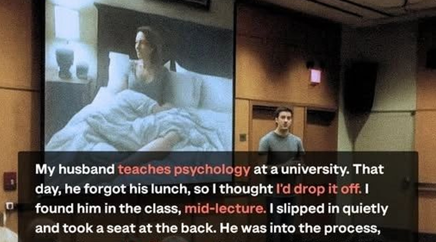 I Visited My Husband’s University Class – When I Saw My Face on His Lecture Slide, I Gasped