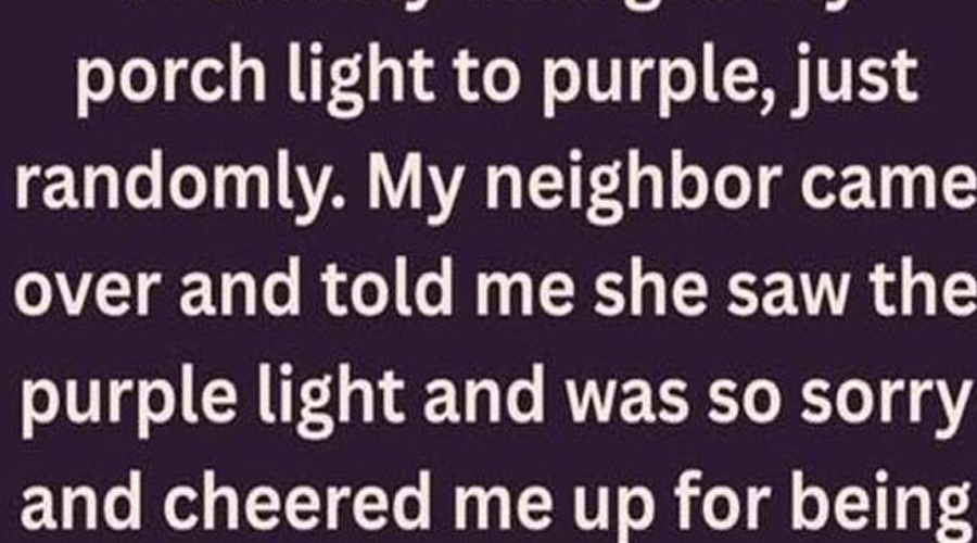The True Meaning Behind Purple Porch Lights