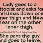 A Creative Twist on Holiday Cheer Woman’s Tattoo Brings Laughter and Inspiration